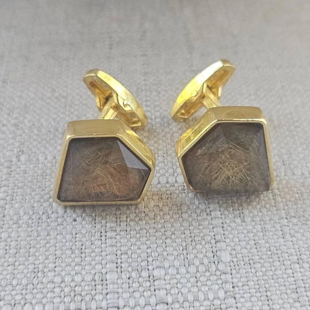 Men Jewelry Cufflinks Gold Tone Fashion Jewelry Shirt Cuff Stud Cuff links New